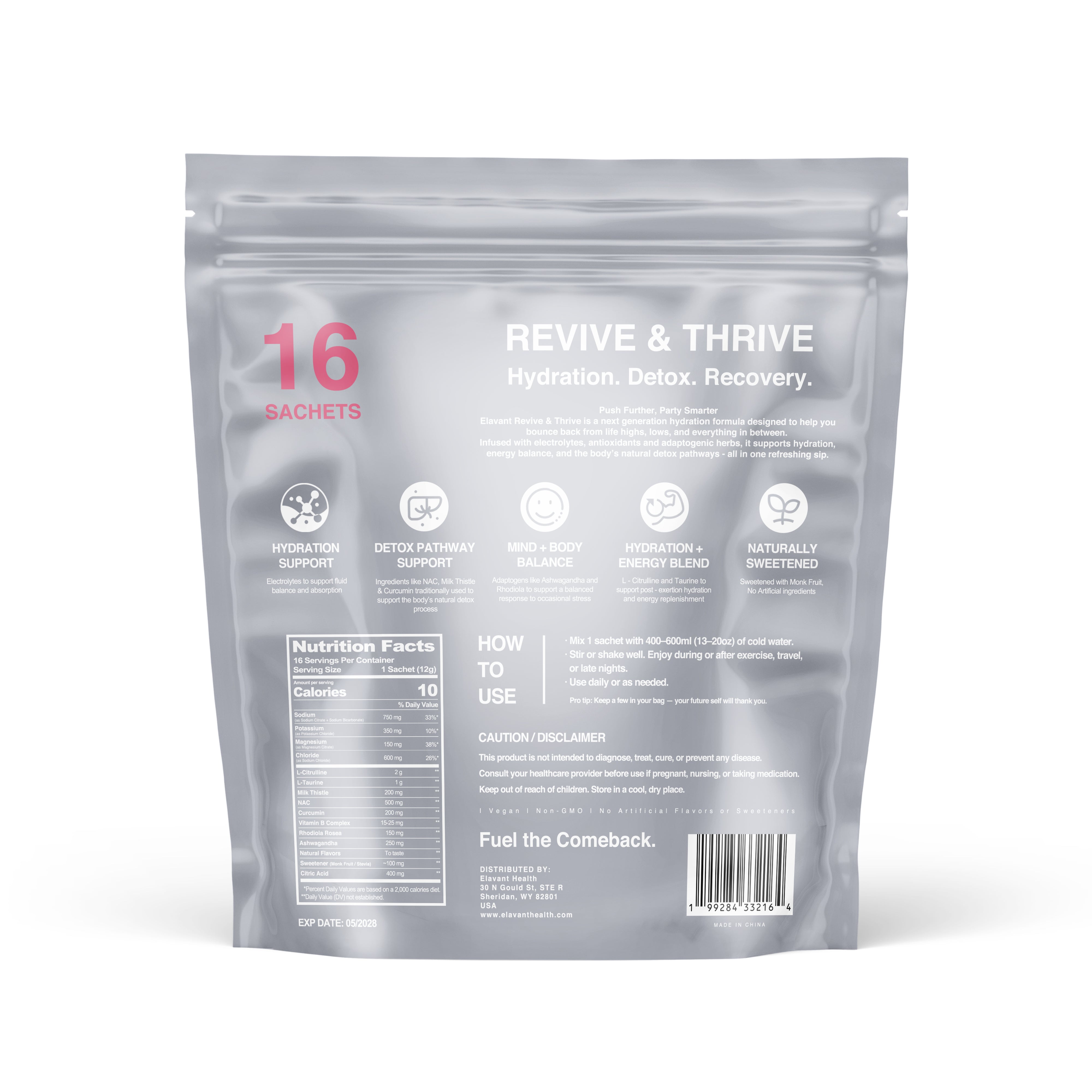 Elavant Revive & Thrive Flow State Hydration + Recovery